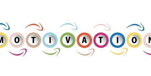 motivation written in different colored circles with arrows pointing from one circle to the next